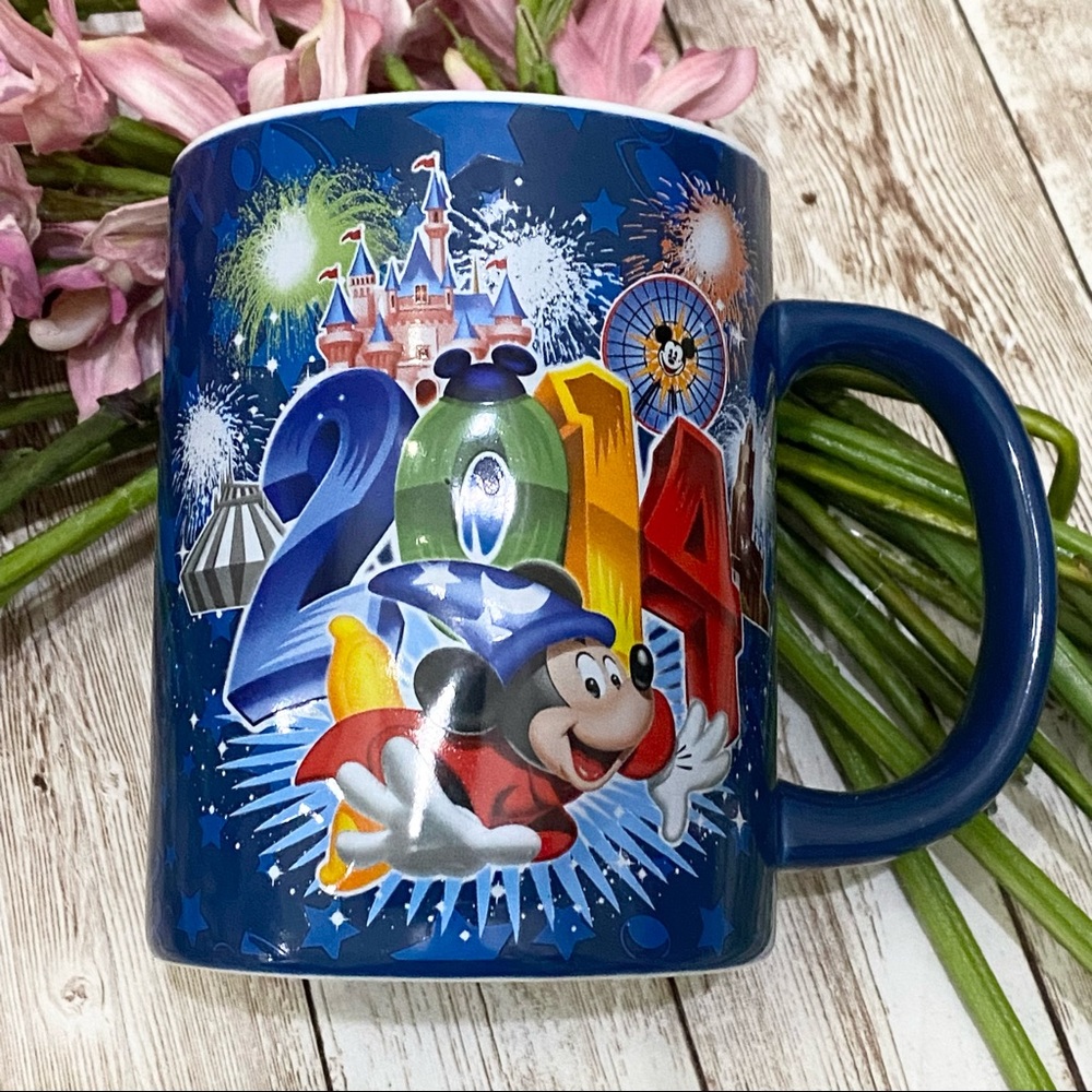 2014 Walt Disney Disney Parks Disneyland 3D Fantasia Mickey Mouse Large Mug